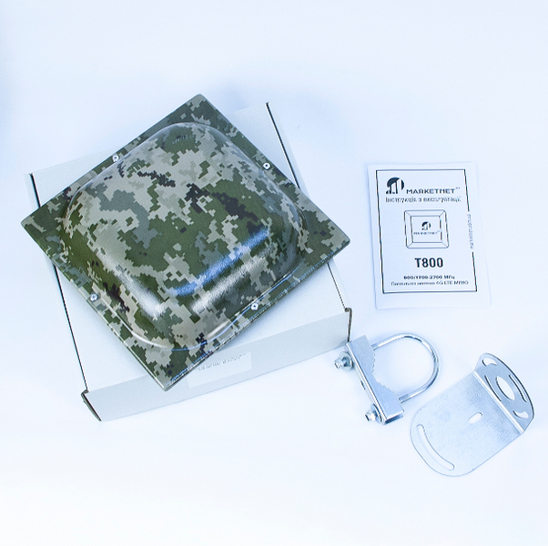 Панельна 3G/4G антена MIMO T800 MARKETNET Мілітарі 900/1700-2700 МГц 18Дб 5986 фото