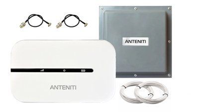 4G комплект WIFI роутер Anteniti e5576 с мощным аккумулятором + панельная 4G антенна MIMO 2x15 Дб 15 фото
