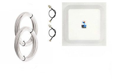 4G GSM антенный комплект MIMO 2х15 Дб с кабелем и переходниками 476 фото