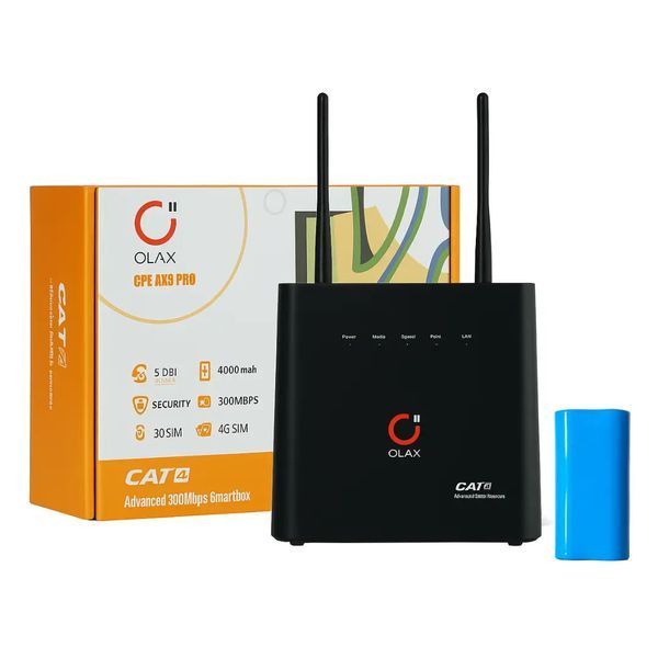 OLAX AX9 Pro комплект 4G интернета + антеyна MIMO Yust 2x17 дБ 6842 фото