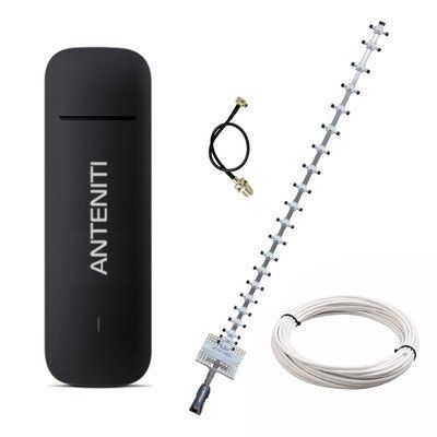 Комплект 4G интернет USB модем Anteniti E3372 4G антенна на 21 дБи с кабелем и переходником (до 150 Мбит/с) 5982 фото
